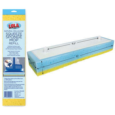 Natural Cellulose Squeeze Sponge Mop Refill | 1, 2, 6, 12 Pack