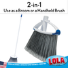 2-in-1 Large Angle Broom cleaning tool, use as a full-length broom or detach head as a handheld brush