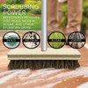 Non-scratching handheld scrub brush for cleaning tile, floors, countertops, and stairs
