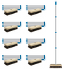 Lola Union Mix Palmyra and PVC bristle deck scrub 9-pack bulk case, wooden block head, 4-section aluminum handle, head close-up and tag