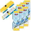 Lola Squeezematic Sponge Mop Refill 6-pack, 100% poly foam, 9 in sponge, 6.625 in connector, fits butterfly mops