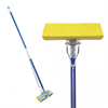 SqueezeMatic Butterfly Sponge Mop, 9" Wide Head & 48" Long Steel Handle, comparable to Quickie Automatic Sponge Mop Type S