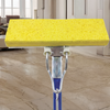 SqueezeMatic Butterfly Sponge Mop, 9" Wide Head & 48" Long Steel Handle, comparable to Quickie Automatic Sponge Mop Type S