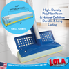 Sponge refill on blue squeeze mop frame with fit guide: 6.5 in between pegs, 9 x 2.375 x 1.25 in, poly fiber foam and natural cellulose