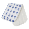 Lola Replacement Pad for Microfiber Spritz-n-Mop, two white microfiber mop pads with blue diamond stitching, front and back