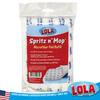 Replacement microfiber cleaning pad detail showing blue stitching pattern and microfiber construction, Be Clean Be Happy