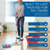 Trusted 50+ years, American owned mop, lifetime guarantee; deep clean, lightweight, streak-free, splash-resistant, absorbs up to 10x weight
