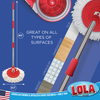 Lola Revolution Microfiber Spin Mop Refill, replacement head compatible with all Revolution spin mop systems