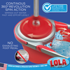 Lola Revolution Spin Mop bucket with 360-degree spin wringer, hands-free bucket mechanism, and no foot pedal