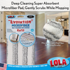 Lola Evolution microfiber replacement mop pad detail with ultra-fine microfiber construction