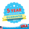 Lola Dish Brush 5 year guarantee badge for kitchen dishwashing and cleaning brush warranty details