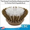 Original Lola Dish Brush Replacement Head for kitchen dish and vegetable brush, close-up front view with bristles, CSC branding
