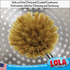 Large Tampico brush head with stiff natural fibers for scrubbing produce, fruits, and vegetables