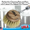 Replacement head cleaning baked-on food from an oven rack, oven rack cleaning tool refill for tough residue