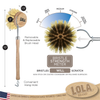Pot and pan cleaning brush with hanging loop, kitchen cookware scrubber for dishes, pots, and pans