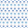 Bulk case of 72 Lola Euro-Style Bowl Brushes with white plastic handles, rounded blue-and-white poly fiber bristle heads and hang tags