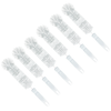 Lola bottle brushes with white twisted wire handles and dense white cylindrical bristle heads, set of 6
