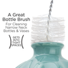 Bottle brush for cleaning narrow neck bottles and vases, gets into tight spaces and hard-to-reach areas