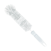 Lola Bottle Brush single, white bottle brush with coated wire and plastic handle with hang hole