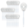 Lola toilet bowl brush 36-pack: white-handled brushes spread in a flat grid arrangement, with one held up for scale