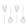 Lola toilet bowl brush 4-pack: four white-handled brushes with curved open-cup heads arranged in a 2x2 grid