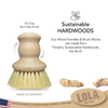 Le Brush scrubbing fruits and vegetables at the sink, a produce cleaning brush for fruit and veggie washing