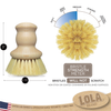 Lola Le Brush with hanging tag, Be Clean Be Happy slogan on branded brush product retail packaging