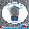 Lola wire mesh scourer on Abrasion-O-Meter wire strength scale; scratches nonstick, coated cookware or polished surfaces