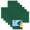 Lola Pot Brite Heavy Duty green scouring pads 12-pack, 50% larger, won't rust, rinses clean, 5.87 x 5.87 x 0.31 in