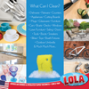 Scrub Boss cleaning multiple surfaces, including dishes, glasses, and countertops for kitchen cleanup