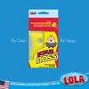 Lola Scrub Boss 9-pack cleaning scrub sponges multipack, Be Clean Be Happy household cleaning pads