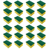 Lola Pot Brite Non-Scratch Scouring Sponge 24-pack, yellow sponges with green fiber scrubbing surface in 6x4 grid