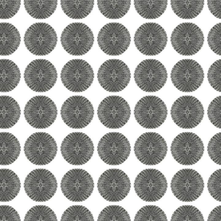 Repeating grid pattern of Lola Jumbo Wire Mesh Scourers, large round silver-gray stainless steel knitted wire mesh balls, 144-pack case
