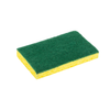 Lola Cellulose Sponge and Scourer - yellow cellulose sponge with green non-woven scrubbing layer
