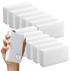 Lola Rubaway Eraser Pads 12-pack with hand holding one white melamine eraser sponge, 11 stacked behind, and 12 Pack badge