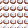Large repeating pattern of Lola copper mesh scourers with white ergonomic knob handles, bulk display of 288-piece pack contents