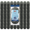 Lola Brand Stainless Steel Scourers 2-pack retail packaging with stacked silver steel wool scrubbing balls for pots and pans, will not rust