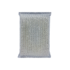 Lola Wonder Scourer single, silver knitted polypropylene wire cloth cleaning scourer, front view