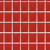 Bulk case hero showing repeating grid of Lola Scruffy Non-Scratch Jumbo Scouring Pads in red polypropylene wire cloth, 144-pack case
