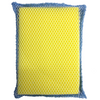 Single Lola Nylon Net Terry Sponge 2-Way Cleaning Pad with yellow sponge visible through white nylon net and blue terry microfiber edging