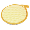 Lola Round n Round Wonder Scourer, yellow-edged round nylon net side kitchen cleaning scrubber