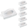 Lola Light Duty Bath & Tile Scrubber No. 500 6-pack, white rectangular natural fiber pads with arch grip, one large and five smaller