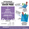 Wowables odor-free dishcloth: dries 10x faster than sponge, 5x than Swedish cloth; 10.625 x 9.75 in, 70% cellulose, 30% cotton