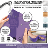 Multipurpose cleaning sheets safe on stainless steel, marble, wood, glass and tile; absorb 22x, reusable 120x, washable, made in Germany