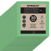 Wowables Lola XL Swedish dishcloths, fan of 30 teal/mint sheets with kraft label, reusable compostable, OEKO-TEX, made in Germany