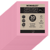 Wowables Swedish dishcloths XL, fan of 30 pink flat sheets with kraft paper label, reusable biodegradable towels, OEKO-TEX, made in Germany