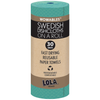 Wowables Swedish Dishcloths on a Roll, teal cellulose cloth roll with kraft label, 30 reusable paper towel sheets, biodegradable, Lola