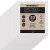 Wowables Swedish Dishcloths XL fan of 30 white sheets with kraft label, reusable biodegradable/compostable, OEKO-TEX, German-made