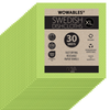 Lola Wowables XL Swedish dishcloths, fan of 30 lime green flat sheets with kraft label, reusable compostable, OEKO-TEX, made in Germany
