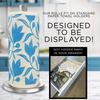 Multipurpose thin yet mighty sheets safe on appliances, tile, metal, vehicles, wood, dishware, windows; woman holds blue tulip sheet